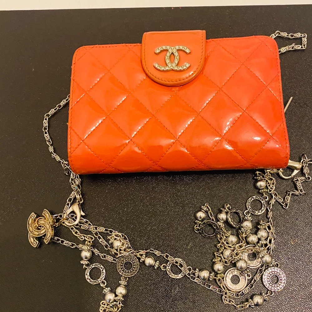 Chanel patent quilted diamond  crossbody.
